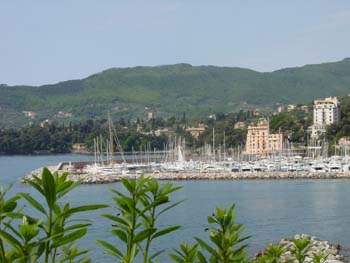 View from the show, famous Portofino